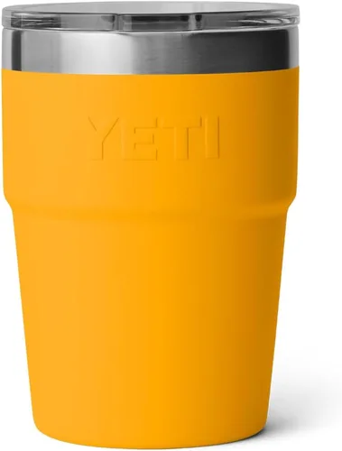 Vista 5 de YETI Rambler - Vaso apilable de 16 onzas, aislado al vacío, de acero inoxidable con tapa MagSlider Apilable