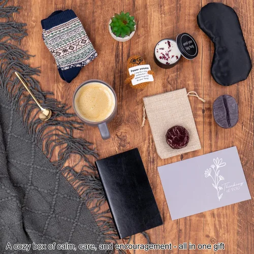 Vista 9 de Cestas de regalo para hombres y mujeres, regalos de recuperación después de la cirugía, paquete de cuidado personal para hombres, Thinking of You