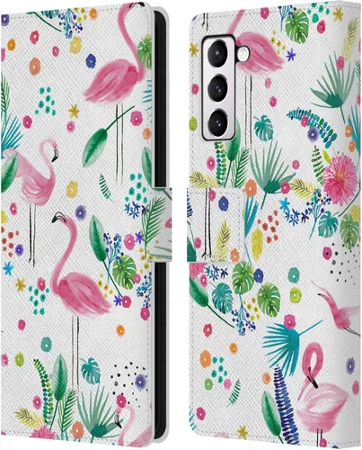 Vista 10 de Head Case Designs Officially Licensed Ninola Brushstrokes Black Summer Patterns Leather Wallet Case Compatible with Samsung Galaxy A07 4G
