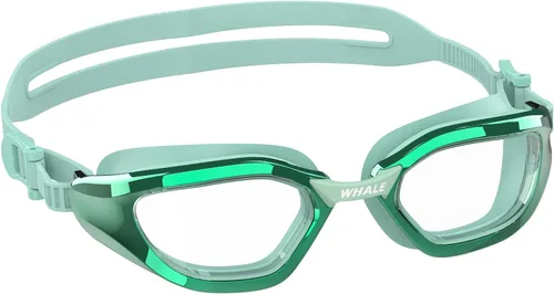 Vista 2 de Whale Gafas de natación para adultos, 100% UV y antivaho - Sello de silicona ultra suave para hombres y mujeres