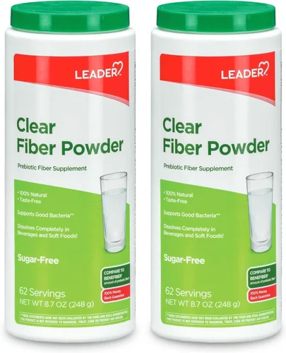 Vista 10 de Leader Suplemento de fibra prebiótica en polvo para la salud digestiva, polvo de fibra diaria 100% natural, sin azúcar, sin sabor, sin gluten, sin