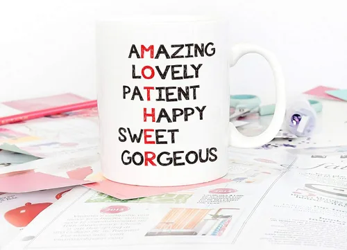 Vista 7 de 5Aup Regalos de Navidad, definición de taza de café divertida para mamá, el mejor regalo del día de la madre de parte de un niño, hija, hijo, niños