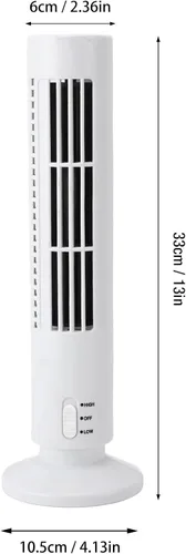 Vista 9 de ciciglow Bladeless Mini Tower Fan, Quiet USB Desk Fan (White)