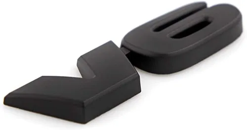 Vista 3 de 2 calcomanías de metal V6 Emblema para tronco, calcomanía de metal para decoración de automóvil (negro)