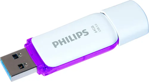 Vista 10 de Philips SU000710 32 GB USB 3.0 Snow Pen Drive - Negro, 100MB/s