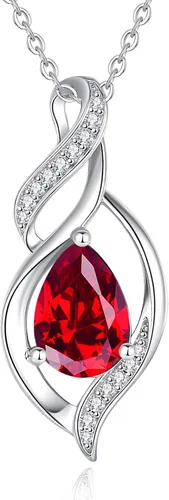 Vista 12 de FANCIME Collar de piedra natal para mujer, regalo de cumpleaños para ella 10 - Ópalo