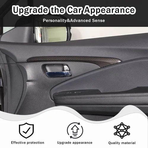Vista 2 de 2 piezas de tira decorativa interior para puerta delantera para Honda Pilot 2016 2017 2018 2019 2020 2021 2022, protector de pegatina para panel