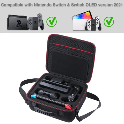 Vista 2 de Estuche de transporte Zadii para consola Nintendo Switch