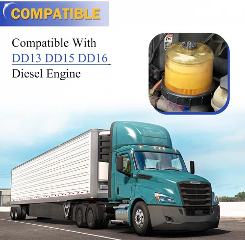 Vista 2 de R61709 Reemplazo del elemento separador de agua del filtro de combustible de papel de larga duración para motor diesel Detroit DD13 DD15 DD16