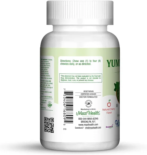 Vista 3 de Maxi Salud Chewable yummie Vitamina C "250mg – inmune Booster – Cereza Sabor, YCC9, 1, 1