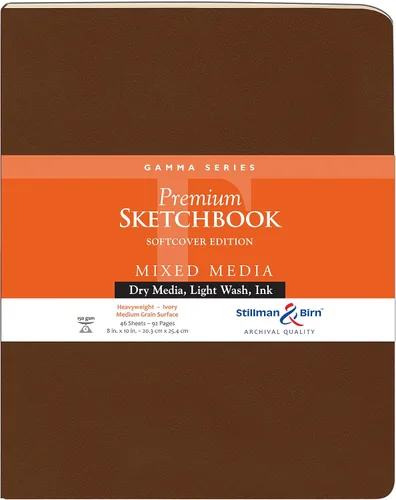 Vista 3 de Stillman & Birn Gamma Series - Cuaderno de bocetos de tapa blanda, 3.5 x 5.5 pulgadas, 150 GSM (pesado), papel marfil, superficie de grano medio