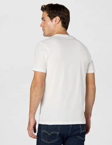 Vista 3 de Hugo Men's Print Logo Short Sleeve T-Shirt Blanco