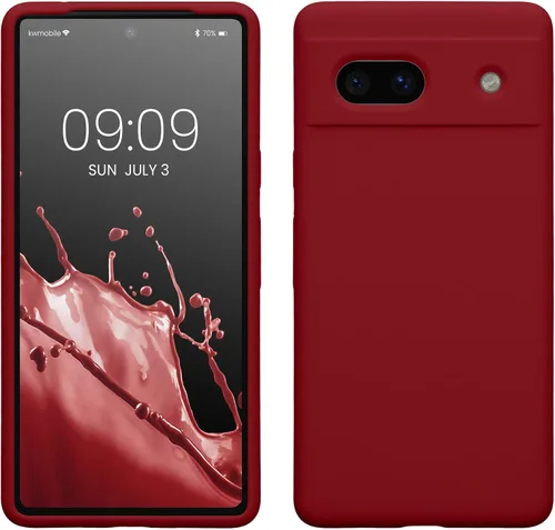 Vista 185 de kwmobile Funda Compatible con Google Pixel 6 Pro - Funda de Teléfono de Silicona TPU con Acabado Suave - Azul Caribe