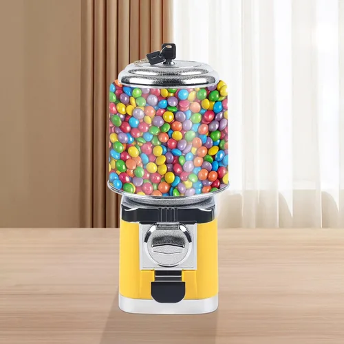 Vista 8 de Máquina expendedora de chicles y caramelos, máquina dispensadora de dulces comercial, máquina automática de chicles y caramelos de goma de mascar