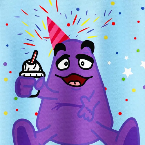 Vista 5 de Grimace Costume for Kids Boys Girls Monster Cute Shirts and Pants Cartoon T-Shirt Home Clothes for Kids 4-12 Years