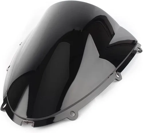 Vista 3 de FLPRO - Parabrisas de plástico ABS de doble burbuja compatible con deflectores de viento Kawasaki ZX-10R 2005-2008, ZX-6R 2005-2006, ZX-6RR/ZX600