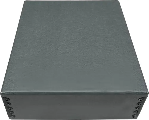 Vista 10 de Golden State Art, Caja de almacenamiento para archivos, Caja de almacenamiento de museo sin ácidos con tapa frontal y bordes de metal para guardar