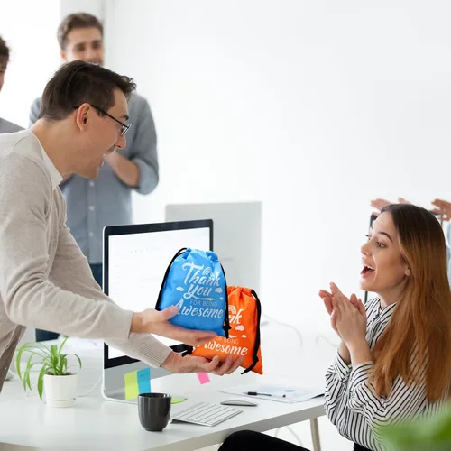 Vista 5 de Paterr 24 bolsas de regalo de agradecimiento a los empleados, bolsas de agradecimiento para ser impresionante, con cordón, compañeros de trabajo