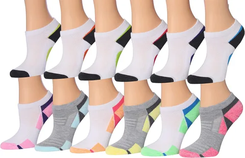 Vista 18 de Tipi Toe Women’s 12 Pack Cushioned Low Cut Socks – Breathable, Moisture-Wicking Athletic Comfort for Running & Daily Wear