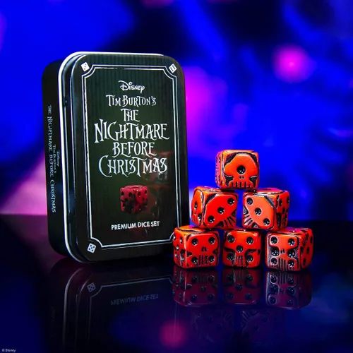 Vista 2 de Disney The Nightmare Before Christmas - Juego de dados premium, color rojo