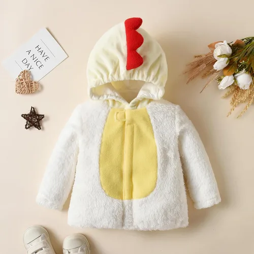 Vista 5 de Binwwede Disfraz de pollo para bebés niños y niñas, de manga larga, sudadera con capucha y pantalones