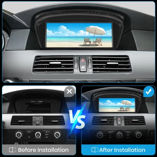 Vista 2 de Pantalla de radio de coche Junsun para BMW 3 5 Series E60 E90 E93 2004-2008 CIC System