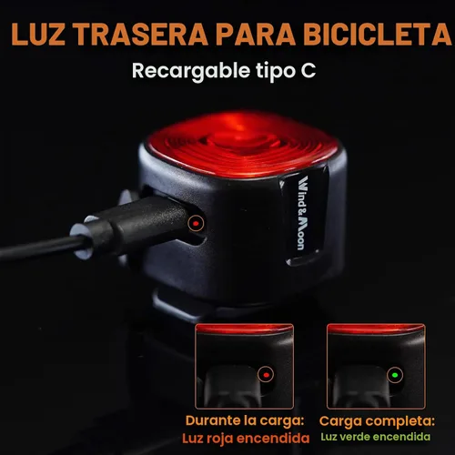 Vista 7 de Bike Rear Light Rechargeable Taillight: Semaho Safety Bicycle Tail Lights for Night Riding