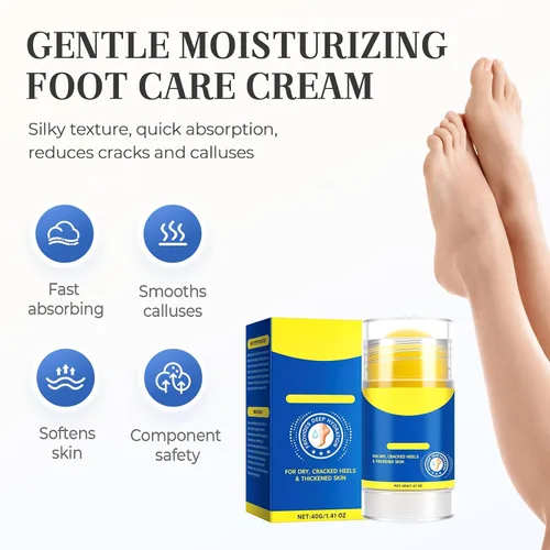 Vista 4 de Crema para Pies Hidratante y Anti-Grietas 60% Urea, 2025 Crema Hidratante Mejorada y Alivio para Grietas y Sequedad en Pies y Manos, Repara e