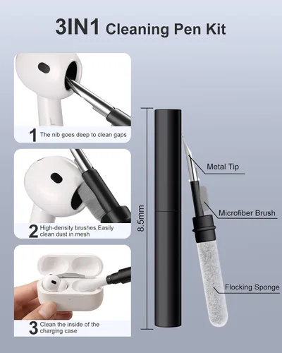 Vista 8 de Lerobo - Funda para AirPod Pro 2ª/1ª con bloqueo seguro compatible con Magsafe B-Negro