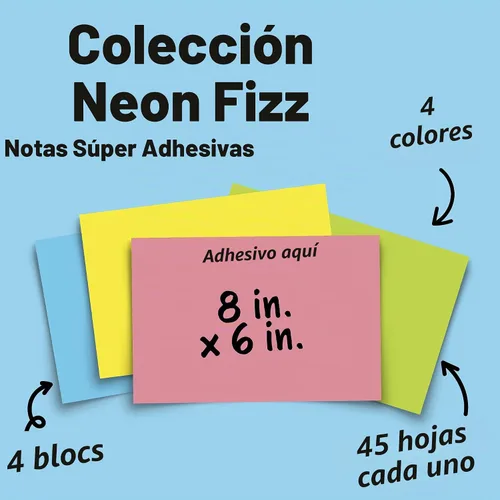 Vista 2 de Notas superadhesivas de la marca Post-it, 5 x 8 in., Rio de Janeiro Collection