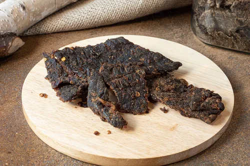 Vista 2 de Jerky All Natural Ghost Pepper Beef Jerky – Extra picante y alto contenido de proteínas – Sin conservantes añadidos, sin MSG ni nitratos, carne seca