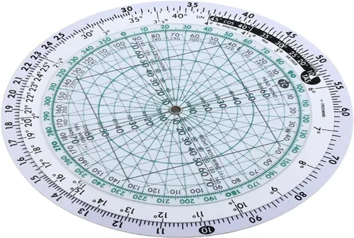 Vista 4 de E6B Circular Flight Computer Slide Rule, For Student Pilot-Flight Training