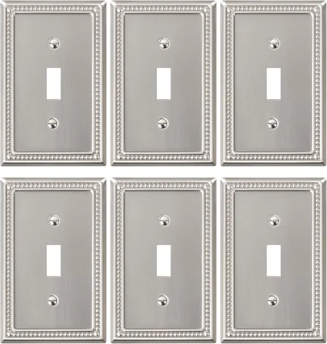 Vista 20 de Paquete de 2 cubiertas de placa de interruptor de luz de doble palanca, cubiertas decorativas de placa de doble interruptor Pearls, placa de pared