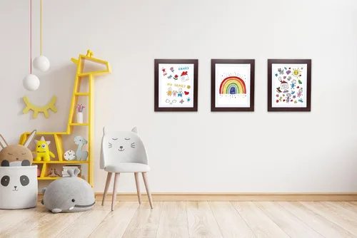 Vista 8 de FrameWorks Marco de arte de madera negra de 10 x 12.5 pulgadas para niños con puerta magnética, exhibición para obras de arte en 3D, fotos