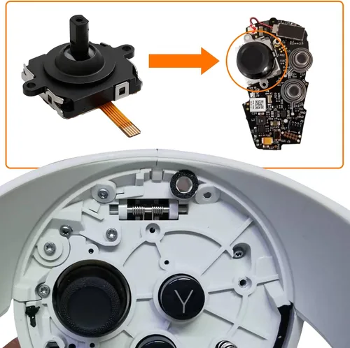 Vista 6 de Thlevel 2 Pcs Replacement Analog Joystick for OculusMeta Quest 2 Controller, Left & Right Analog Thumb Stick Control Sensor Module, VR Replacement