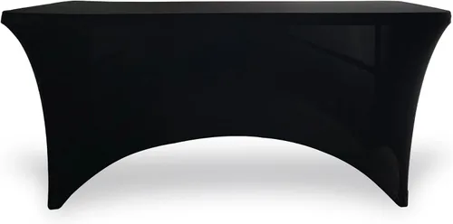 Vista 16 de Pomp Mantel elástico de elastano color antracita de 4 pies, resistente a las arrugas y a las manchas, tela de alta calidad de fácil cuidado, se