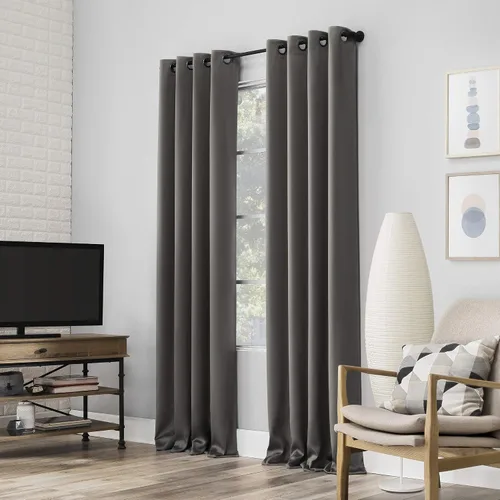 Vista 59 de Sun Zero Nordic - Juego de 2 paneles de cortinas con ojales de grado teatral extremo 100% opacas, 104" x 96" (2* 52" x 96"), cortinas opacas blanco