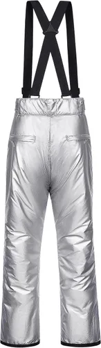 Vista 2 de CREATMO US Pantalones de nieve para mujer, baberos de esquí, impermeables, aislados, invierno y snowboard