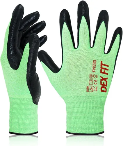 Vista 14 de DEX FIT Nitrile Work Gloves FN330,Stretch Fit, Touchscreen, Power Grip in Wet & Oily Conditions, Men & Women