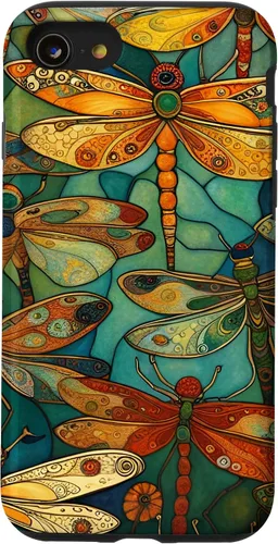 Vista 18 de iPhone 16 Dragonfly Party III Pretty Dragonflies In A Garden Flying Case