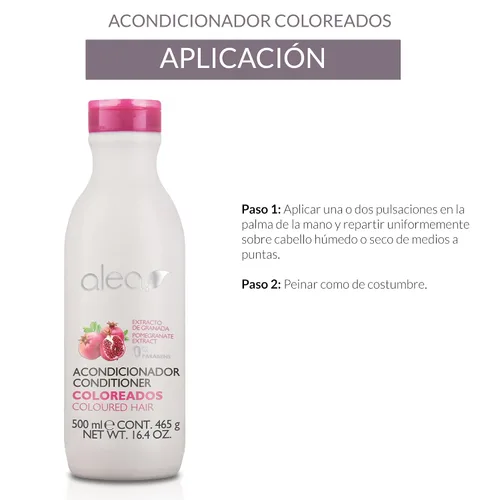 Vista 5 de ALEA - Acondicionador de cabello de color - Acondicionador para cabello de color - 16.9 fl oz - con extracto de granada y madera de nogal - Prolonga