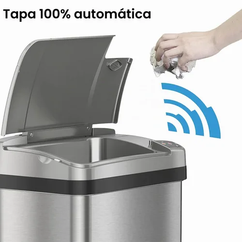 Vista 2 de iTouchless Cubo de basura de 4 galones con filtro de olor AbsorbX y fragancia de limón, contenedor de basura automático sin contacto, perfecto