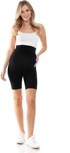Vista 8 de Leggings Depot Ropa de maternidad sin costuras para mujer, ropa interior de embarazo a medio muslo, soporte para el vientre, evita rozaduras, S-XL