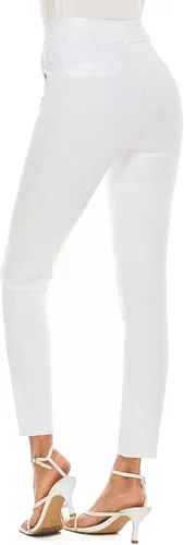 Vista 2 de Pantalones de trabajo elásticos cómodos y ajustados de cintura alta para mujer con bolsillos