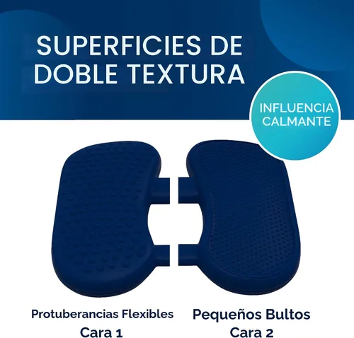 Vista 4 de Bouncy Bands Wiggle Feet, Azul Oscuro, 1 Paquete – Cojín Sensorial para Pies Facilita Silenciosamente el Movimiento para Ayudar a Mejorar