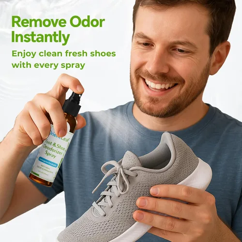 Vista 2 de ORIENTLEAF Spray desodorante para zapatos, eliminador de olores de zapatos para zapatos malolientes, hombres, mujeres, adolescentes, 4 onzas