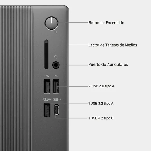 Vista 7 de Dell Slim Desktop ECS1250 - Procesador Intel Core i3 14100, 8 GB de RAM DDR5, SSD de 512 GB, WiFi 6, gráficos Intel UHD 730, Windows 11 Home