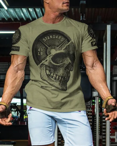 Vista 3 de Gymish Lifestyle Camiseta divertida de entrenamiento para hombre, gimnasio de peso muerto, camiseta motivacional para levantamiento de pesas
