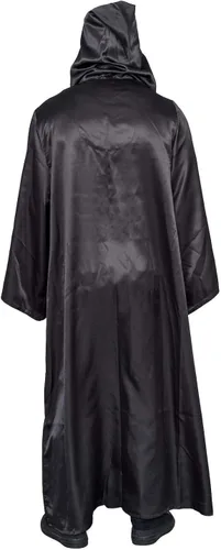 Vista 4 de Underboss Disfraz de Halloween de Harry Potter, bata larga negra con capucha