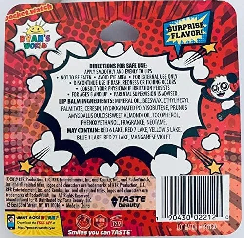 Vista 2 de Ryan's Bálsamo labial con sabor World Surprise